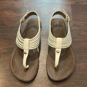 Merona White Braided Women's Sandals Sz 7